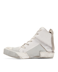 Baskets montantes en toile grises Boris Bidjan Saberi