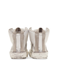 Baskets montantes en toile grises Boris Bidjan Saberi