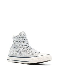 Baskets montantes en toile grises Converse