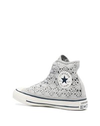 Baskets montantes en toile grises Converse