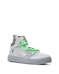 Baskets montantes en toile grises Off-White