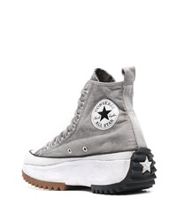 Baskets montantes en toile grises Converse