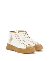 Baskets montantes en toile imprimées beiges JW Anderson