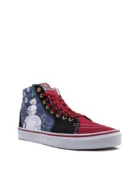 Baskets montantes en toile imprimées multicolores Vans