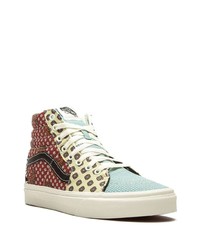 Baskets montantes en toile imprimées multicolores Vans