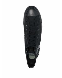 Baskets montantes en toile imprimées noires Converse