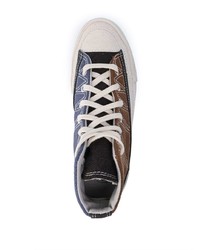 Baskets montantes en toile marron Converse