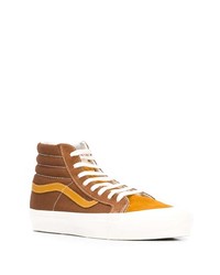 Baskets montantes en toile marron Vans