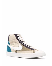 Baskets montantes en toile multicolores Nike