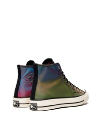 Baskets montantes en toile multicolores Converse