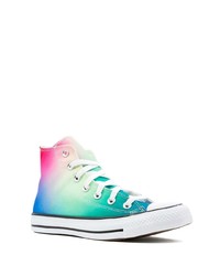 Baskets montantes en toile multicolores Converse