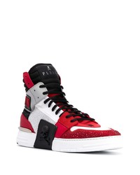 Baskets montantes en toile multicolores Philipp Plein