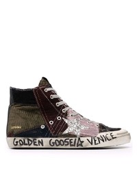 Baskets montantes en toile multicolores Golden Goose