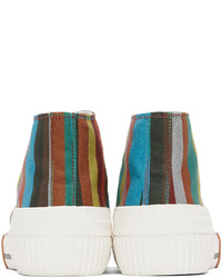 Baskets montantes en toile multicolores Paul Smith