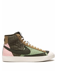 Baskets montantes en toile multicolores Nike