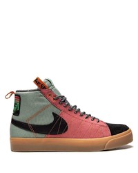 Baskets montantes en toile multicolores Nike