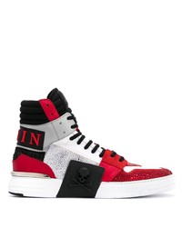 Baskets montantes en toile multicolores Philipp Plein