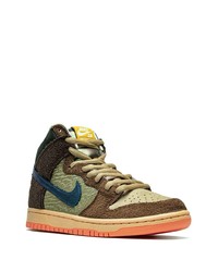 Baskets montantes en toile multicolores Nike