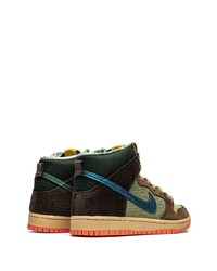 Baskets montantes en toile multicolores Nike