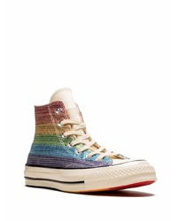 Baskets montantes en toile multicolores Vans