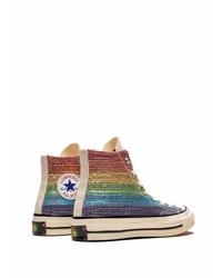 Baskets montantes en toile multicolores Vans