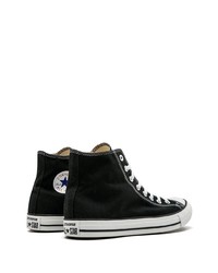 Baskets montantes en toile noires et blanches Converse