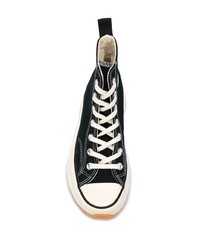 Baskets montantes en toile noires et blanches Converse