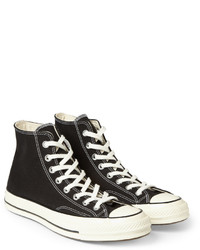 Baskets montantes en toile noires Converse