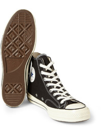 Baskets montantes en toile noires Converse