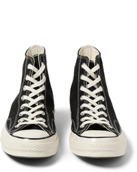 Baskets montantes en toile noires Converse