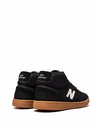 Baskets montantes en toile noires New Balance