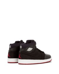 Baskets montantes en toile noires Jordan