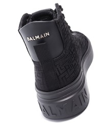 Baskets montantes en toile noires Balmain