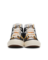 Baskets montantes en toile noires Converse