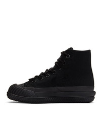 Baskets montantes en toile noires Converse