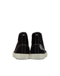 Baskets montantes en toile noires Maison Margiela