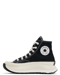 Baskets montantes en toile noires Converse