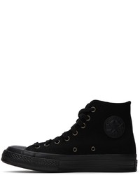 Baskets montantes en toile noires Converse