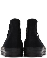 Baskets montantes en toile noires Converse