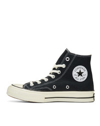 Baskets montantes en toile noires Converse