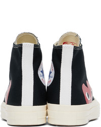 Baskets montantes en toile noires Comme Des Garcons Play