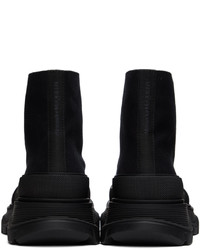 Baskets montantes en toile noires Alexander McQueen