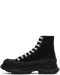 Baskets montantes en toile noires Alexander McQueen