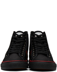 Baskets montantes en toile noires Gucci