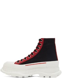 Baskets montantes en toile noires Alexander McQueen