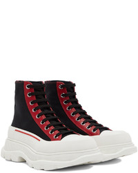 Baskets montantes en toile noires Alexander McQueen