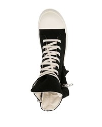 Baskets montantes en toile noires Rick Owens DRKSHDW