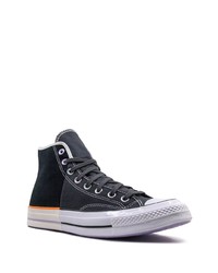 Baskets montantes en toile noires Converse