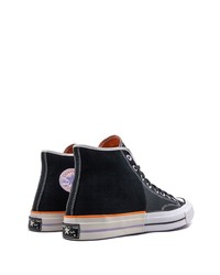 Baskets montantes en toile noires Converse