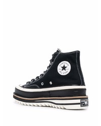 Baskets montantes en toile noires Converse